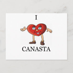 Carte Postale j'aime canasta
