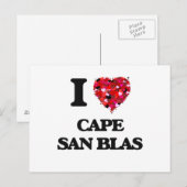 Carte Postale J'aime Cape San Blas Floride (Devant / Derrière)
