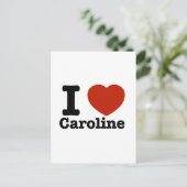 Carte Postale J'aime Caroline (Debout devant)