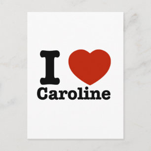 Carte Postale J'aime Caroline
