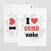 Carte Postale J'aime Cénozoïque drôle de citation pour les scien (Devant / Derrière)