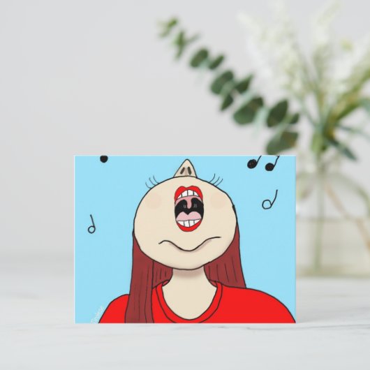 Carte Postale J'aime chanter (Debout devant)