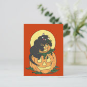 Carte Postale J'aime Chat Halloween (Debout devant)