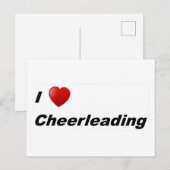Carte Postale J'Aime Cheerleader (Devant / Derrière)
