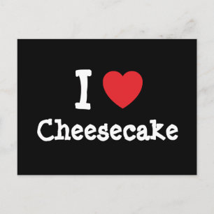 Carte Postale J'aime Cheesecake coeur T-shirt