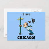 Carte Postale J'aime Chicago (Devant / Derrière)