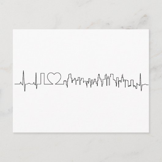 Carte Postale J'aime Chicago dans un style ecg extraordinaire (Devant)
