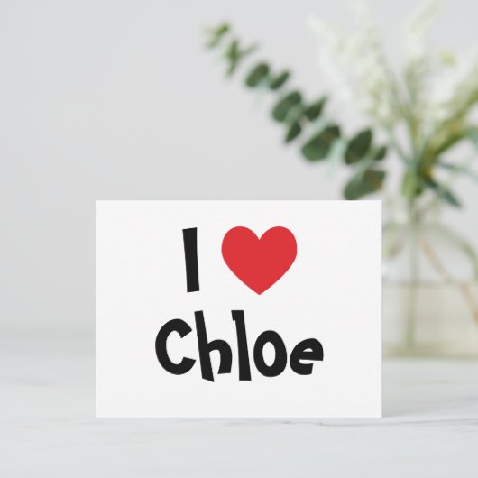 Carte Postale J'aime Chloe (Debout devant)