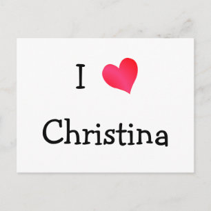 Carte Postale J'aime Christina