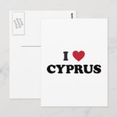 Carte Postale J'aime Chypre (Devant / Derrière)