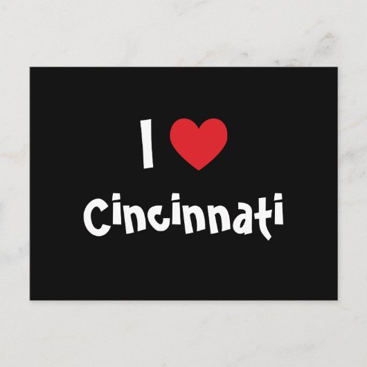 Carte Postale J'aime Cincinnati (Devant)