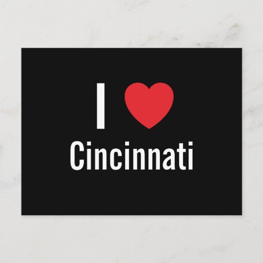 Carte Postale J'aime Cincinnati (Devant)