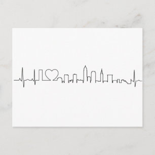 Carte Postale J'aime Cleveland dans un style ecg extraordinaire