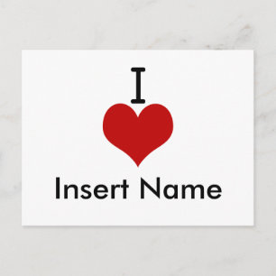 Carte Postale J'aime (cœur)