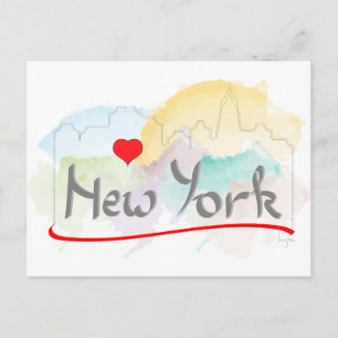 Carte Postale J'aime (coeur) New York, New York