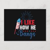 Carte Postale J'aime comment il baise Patriotique Juillet 4 Coup (Devant)