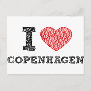 Carte Postale J'aime Copenhague
