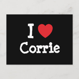 Carte Postale J'aime Corrie coeur T-shirt