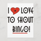 Carte Postale J'aime crier BINGO (Devant)