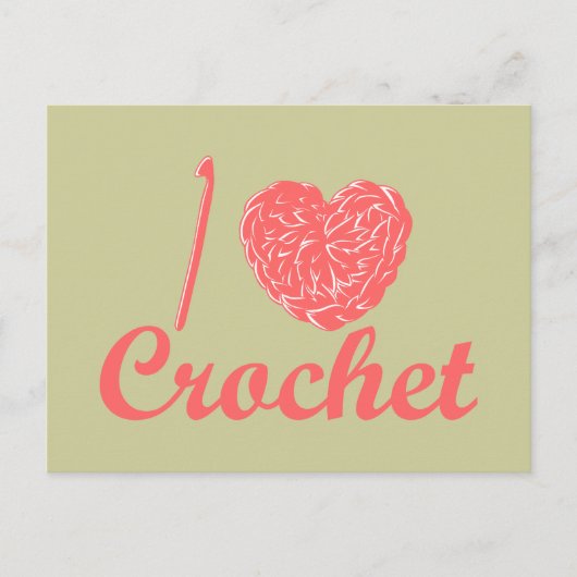 Carte postale J'aime Crochet (Devant)