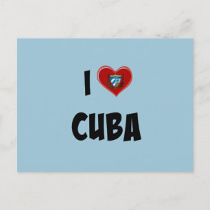 Carte Postale J'aime Cuba