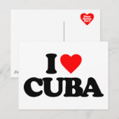 CARTE POSTALE J'AIME CUBA (Devant / Derrière)