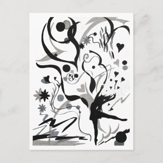 Carte Postale J'Aime Danser ! (Devant)