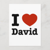 Carte Postale J'aime David (Devant)