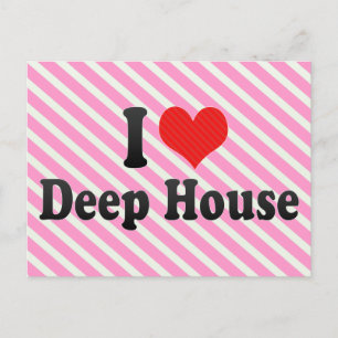 Carte Postale J'Aime Deep House