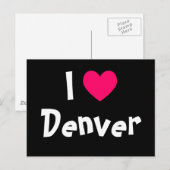 Carte Postale J'aime Denver (Devant / Derrière)