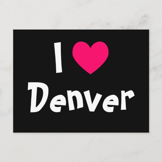 Carte Postale J'aime Denver (Devant)