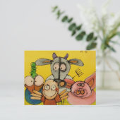 Carte Postale j'aime des animaux (Debout devant)