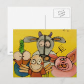 Carte Postale j'aime des animaux (Devant / Derrière)