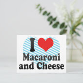 Carte Postale J'aime des macaronis+et fromage (Debout devant)