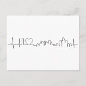 Carte Postale J'aime Detroit dans un style extraordinaire d'ecg (Devant)