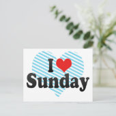 Carte Postale J'aime dimanche (Debout devant)