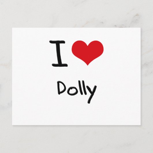 Carte Postale J'aime Dolly (Devant)