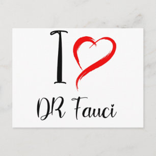 Carte Postale j'aime dr fauci, dr anthony fauci