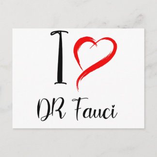 Carte Postale j'aime dr fauci, dr anthony fauci