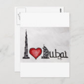 Carte Postale J'aime Dubaï (Devant / Derrière)