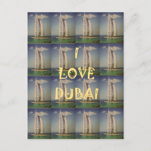 Carte Postale J'aime Dubaï (Devant)