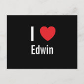 Carte Postale J'aime Edwin (Devant)