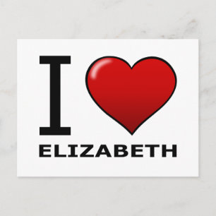 CARTE POSTALE J'AIME ELIZABETH, NJ - NEW JERSEY