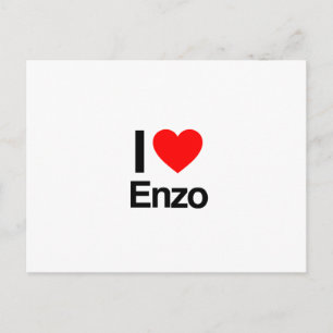 Carte Postale j'aime enzo