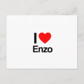 Carte Postale j'aime enzo (Devant)