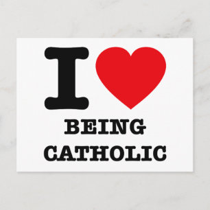 Carte Postale J'Aime Être Catholique