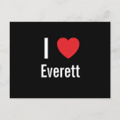 Carte Postale J'aime Everett (Devant)