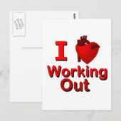 Carte Postale J'aime faire de l'exercice <3 (Devant / Derrière)