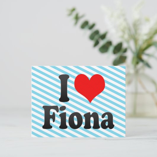 Carte Postale J'aime Fiona (Debout devant)