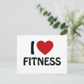 Carte Postale J'aime Fitness (Debout devant)